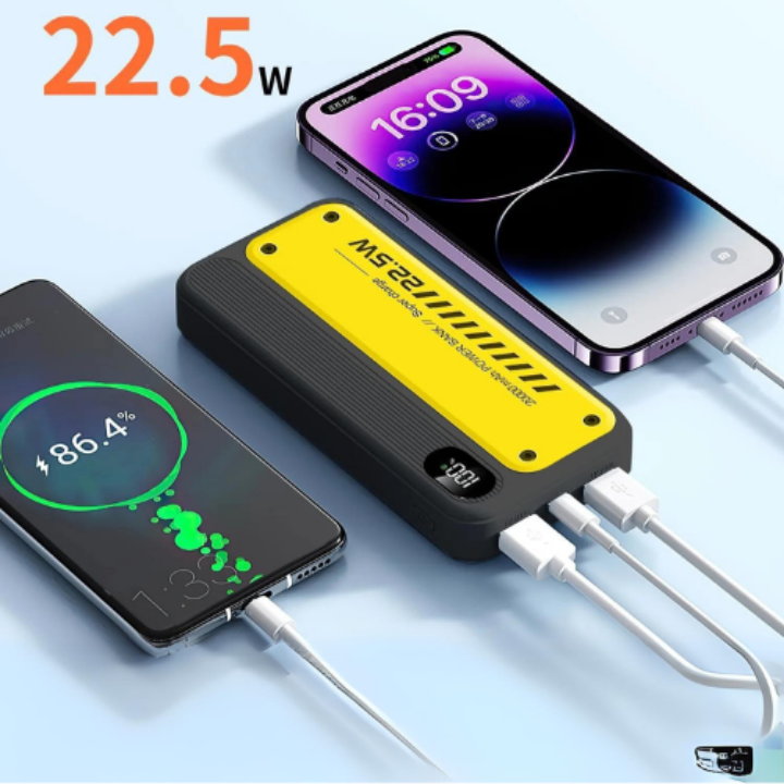 Power Bank 10000 mAh Original With 3 Gifts - Black Mark Store