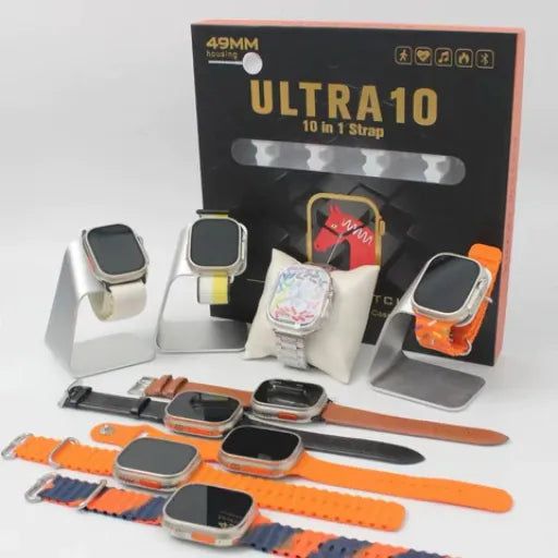 Ultra 10-in-1 Smart Watch With 3 Gifts - Black Mark Store