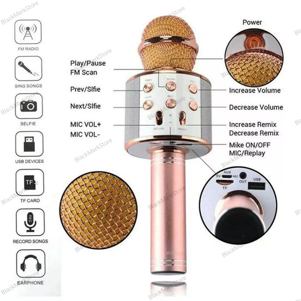 Wireless Bluetooth Handheld With 3 Gifts - Black Mark Store